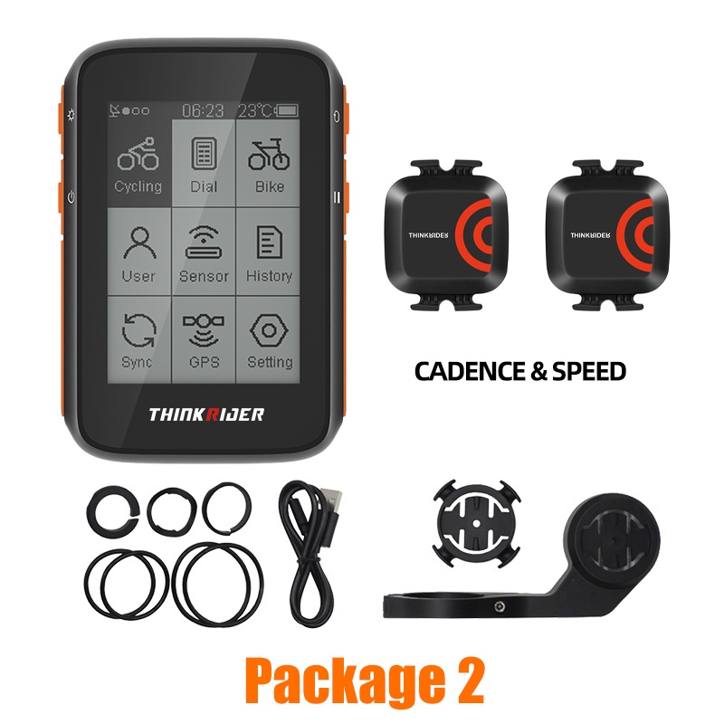 ThinkRider BC200 GPS Smart Bike Computer ANT+ BLE Powermeter Support