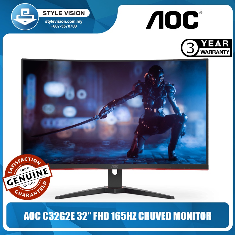 AOC MONITOR C32G2E 32"VA CURVED 1MS FHD 165HZ Shopee Malaysia