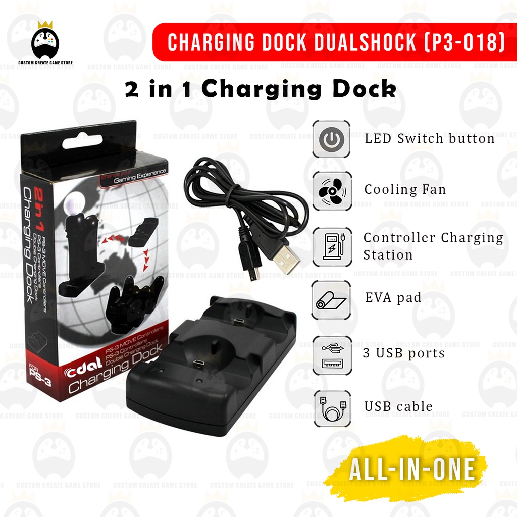 Ps3 controller best sale charger dock