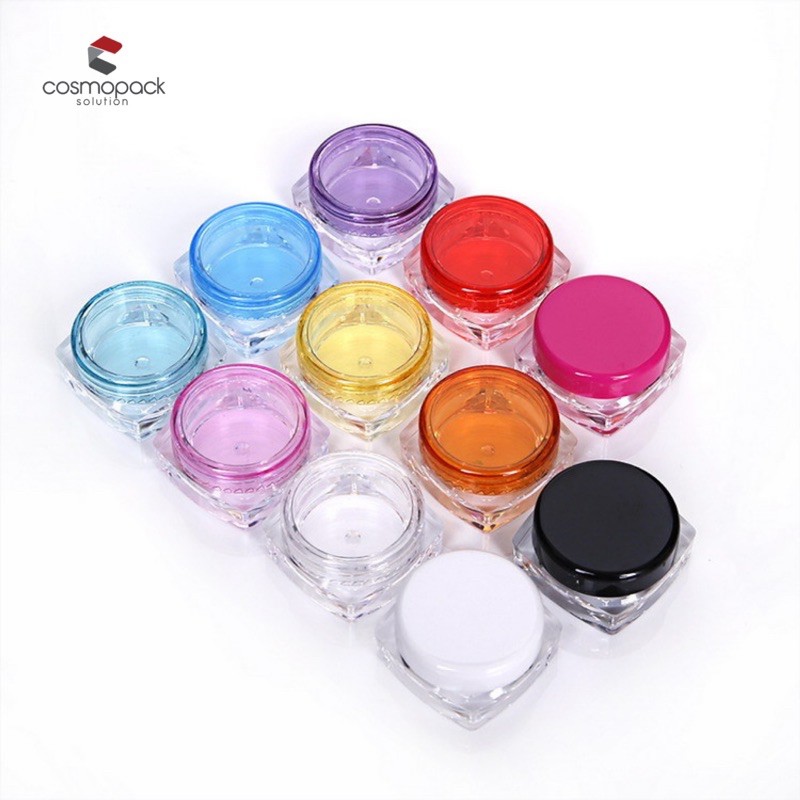 3g 5g Square Base Jar & Round cap / Bekas kosmetik/ Lip Scrub Empty ...