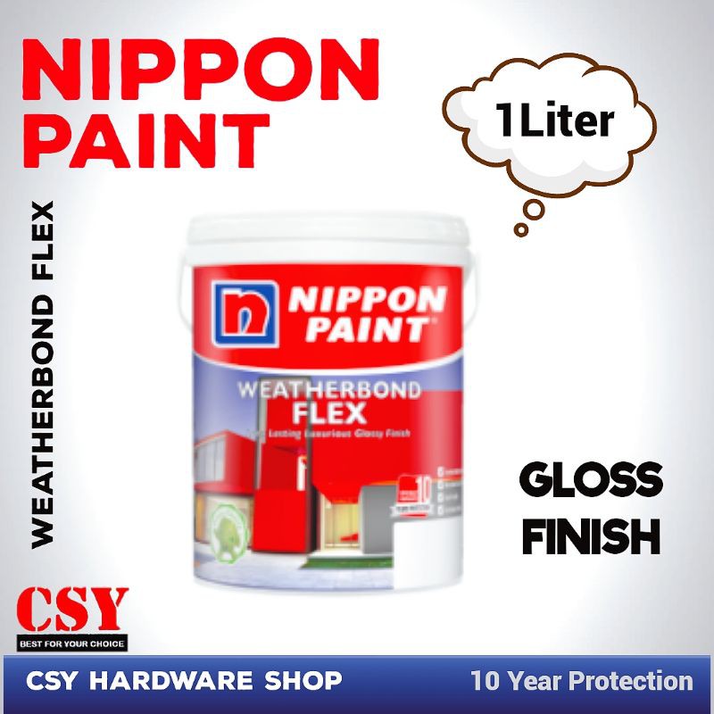 Nippon Paint Weatherbond Flex 1 Liter | Shopee Malaysia