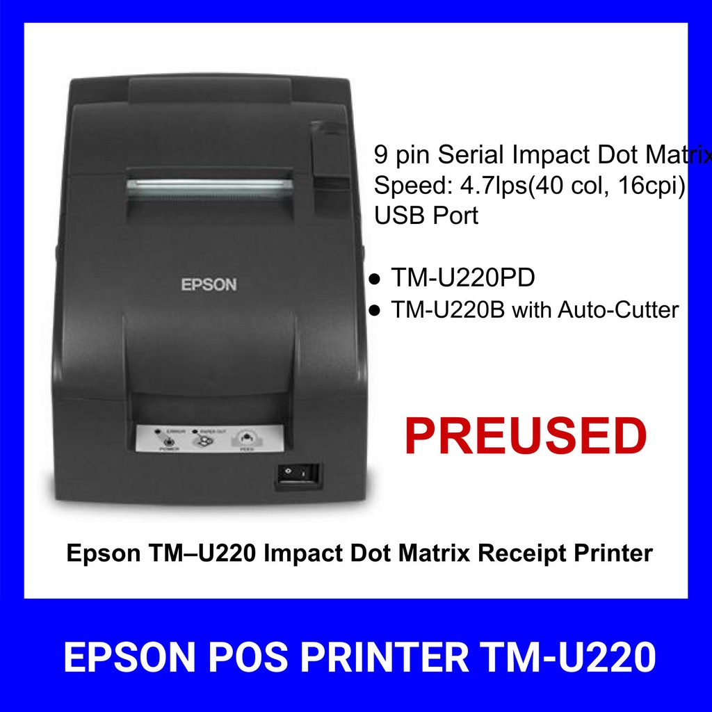 Epson Dot Matrix POS Receipt Printer TM-220 | Shopee Malaysia