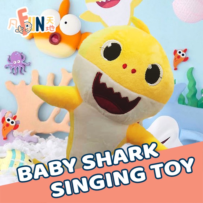Baby Shark Plush Singing Toys LED Music Shopee Malaysia