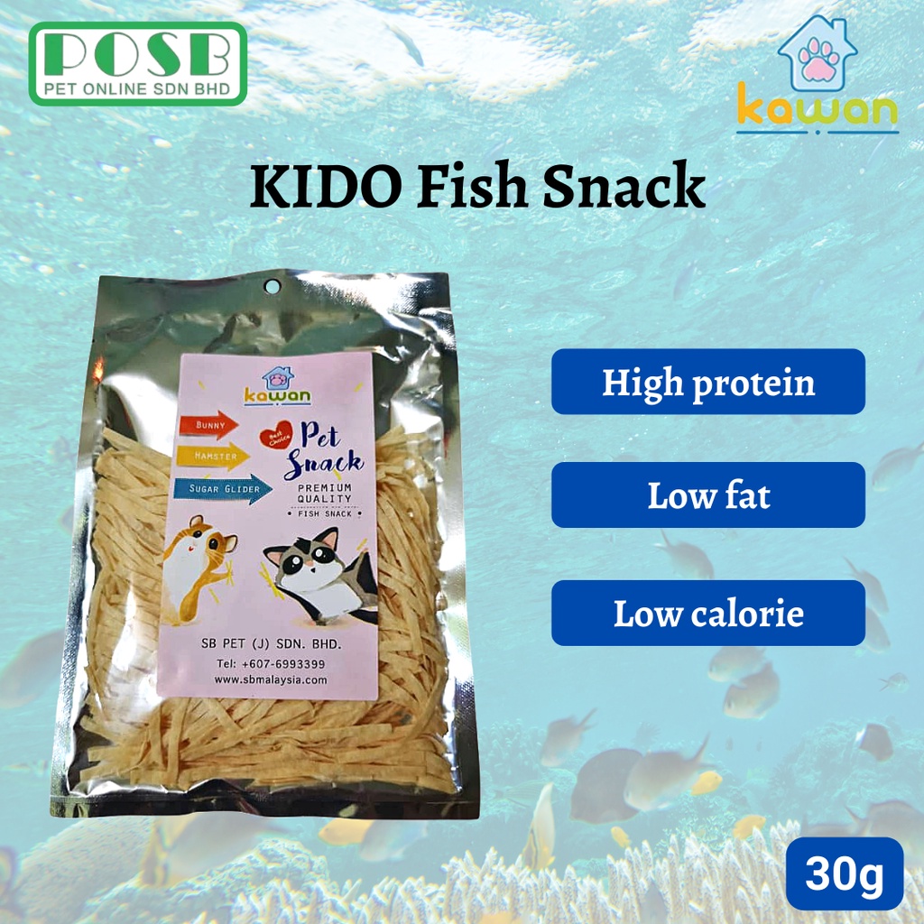 KAWAN KIDO Fish Snack 30g for Sugar Glider, Bunny and Hamster / Dried ...