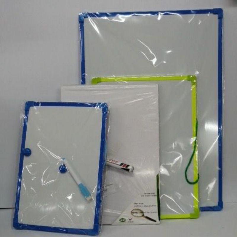 White board & Black board Double sided formica whiteboard and pencil