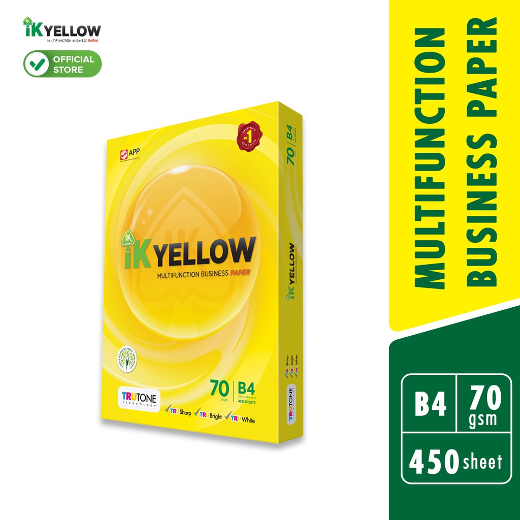 IK Yellow 450s 70gsm B4 Paper 1 Ream (450 sheets/ream) | Shopee Malaysia