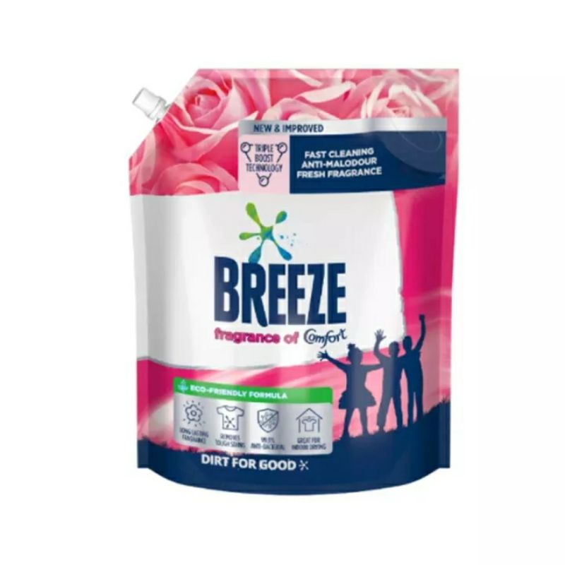 Breeze Liquid Detergent Fragrance Of Comfort Refill (1.5kg) Shopee