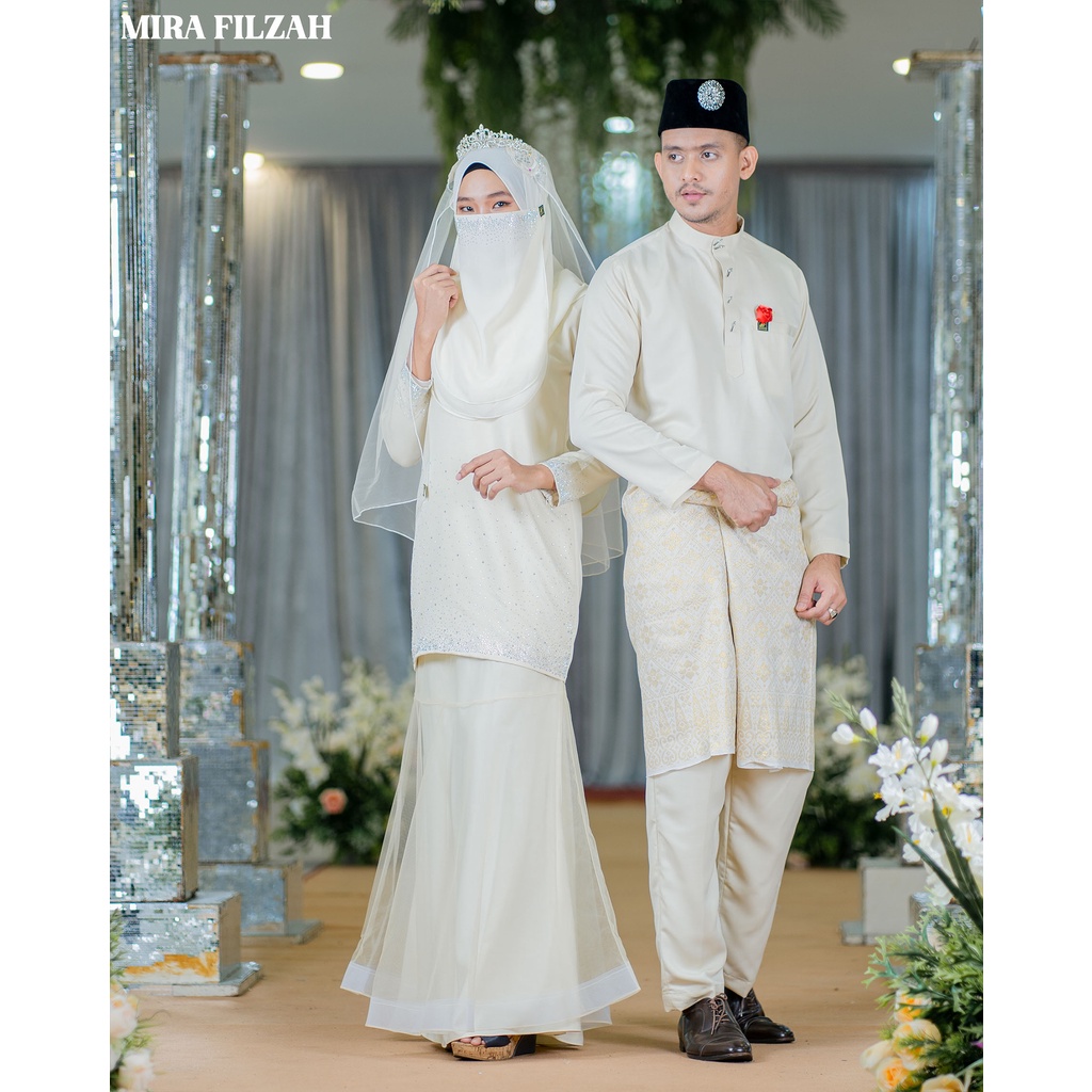 Kurung Mira Filzah Set Nikah Tunang Couple Set Kurung Moden Mira