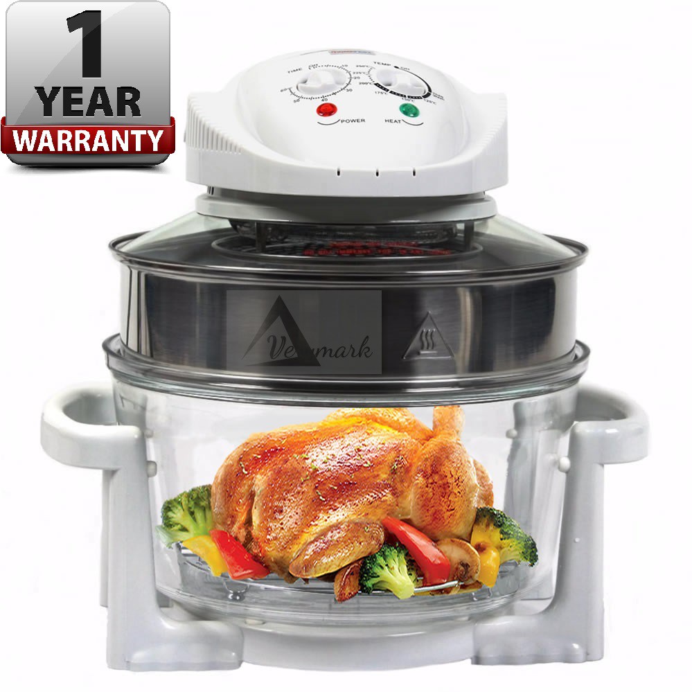 17L Halogen Convection Glass Bowl Oven w/ Stainless Steel Extension ...