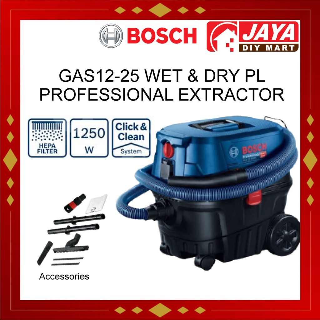 BOSCH GAS 1225PL / GAS1225PL PROFESSIONAL WET & DRY EXTRACTOR