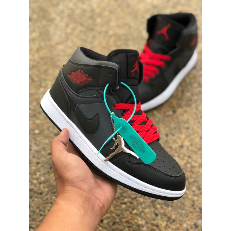 NIKE AIR JORDAN HIGH CUT 💥GREDE 5A💥BLACK RED | Shopee Malaysia