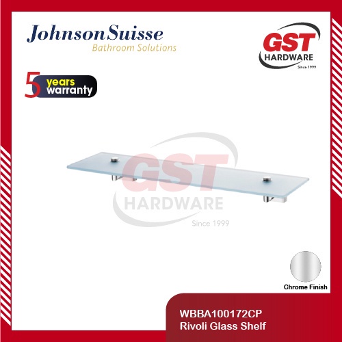 Johnson Suisse Rivoli Glass Shelf Bathroom Rack Rak Toilet Bathroom ...