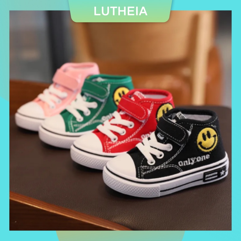 Children's shoes baby girl baby boy hightop canvas shoes versatile