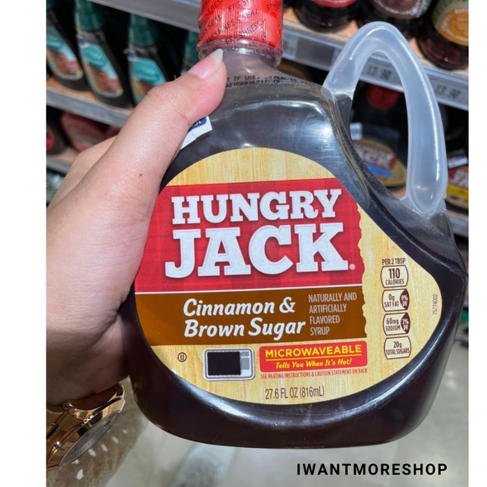 READY STOCK!! Hungry Jack Cinnamon and Brown Sugar SYRUP 27.6oz MURAH