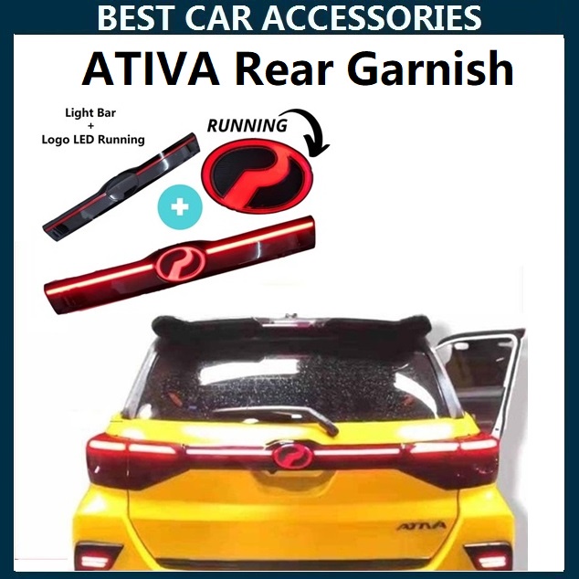 Perodua ATIVA Rear Garnish With Light Bar Running Logo 1set | Shopee ...