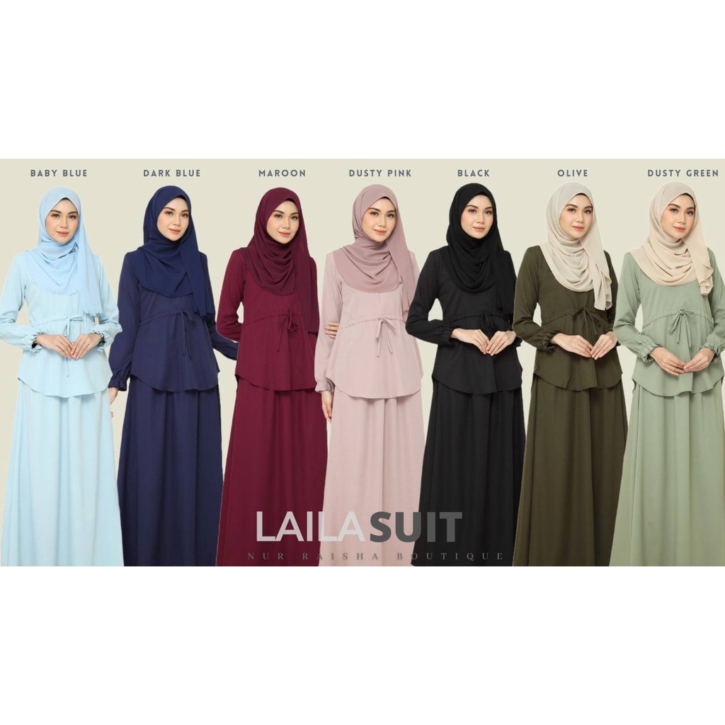 LAILA SUITS 🌸 FREE SHIPPING UTK SM MALAYSIA 🔥🔥 | Shopee Malaysia