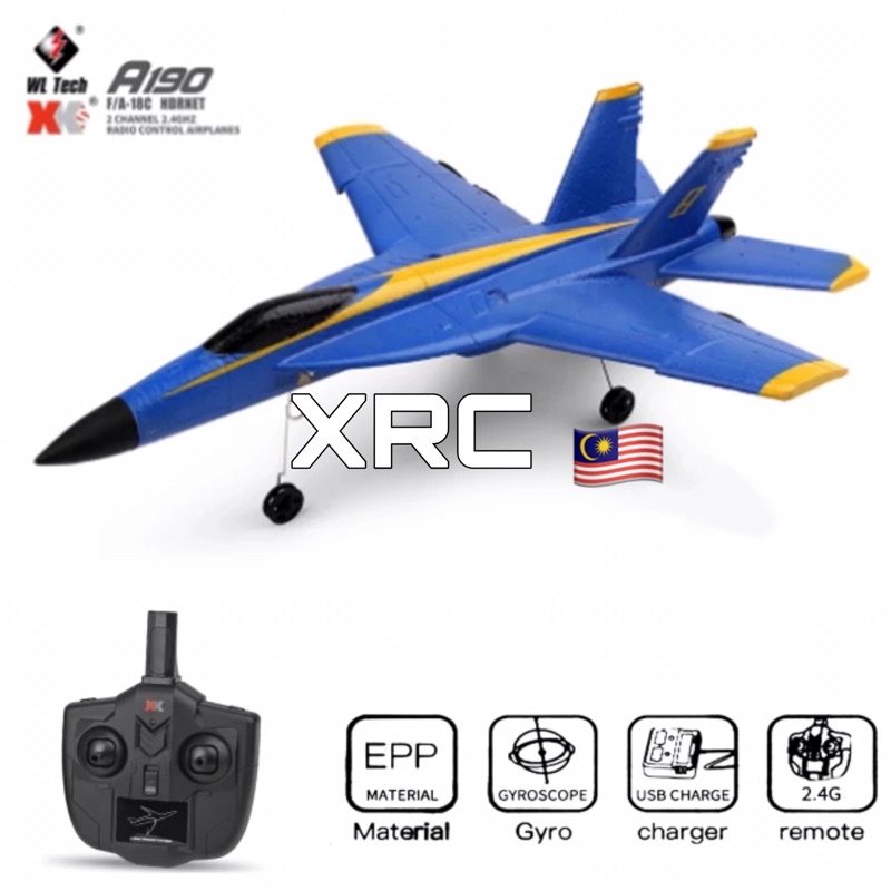 WLTOYS XK A190 F-18 RC Plane F/A-18C hornet 2Channel 2.4GHZ Radio ...