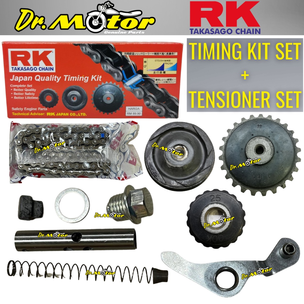RK JAPAN TIMING KIT SET CHAIN ROLLER RANTAI TAIMING ROLLAR BLOCK ...