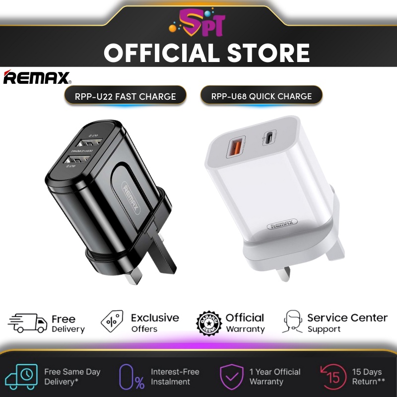 REMAX RP-U68 U-22 RC138A/B/I Fast Charging Charger | Shopee Malaysia