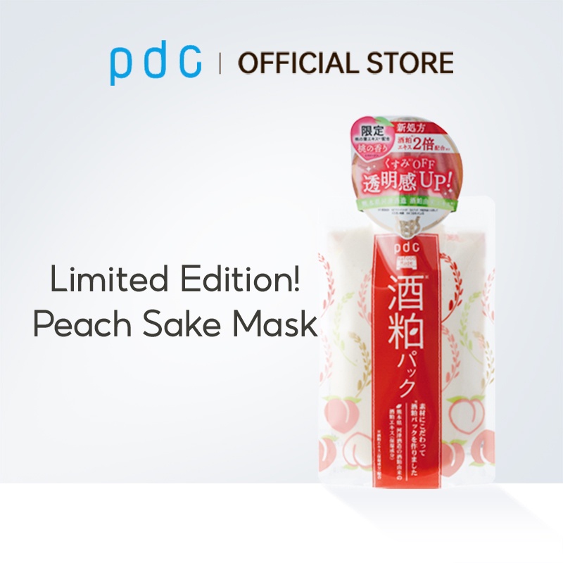 [Limited Edition] pdc Wafood Made Sake Kasu Wash Off Mask, Peach ...