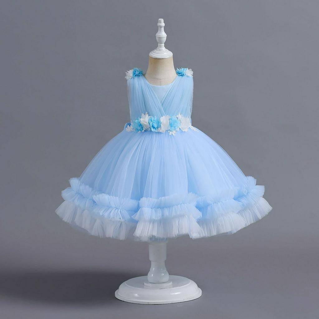 New children's gauze cake princess dress flower girl oneyearold