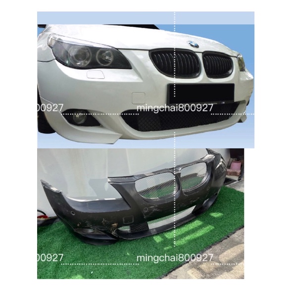 B1315 BMW E60 FRONT BUMPER WITH LAMP COVER (MSPORT) Fiber Shopee