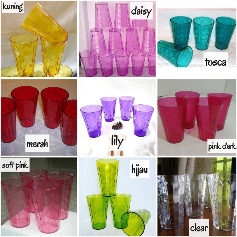 Tupperware Prism Glass Tumbler Gelas prisma Shopee Malaysia