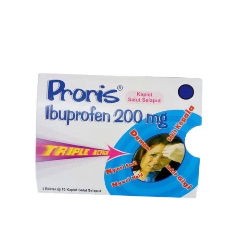 Proris Ibuprofen 200mg Triple Action 1 strip/Fever Relief/Child Fever