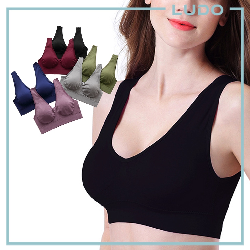 [LUDO] Women Genie Bra Sport Bra Removable Pads Sleep Bra for Girls in ...