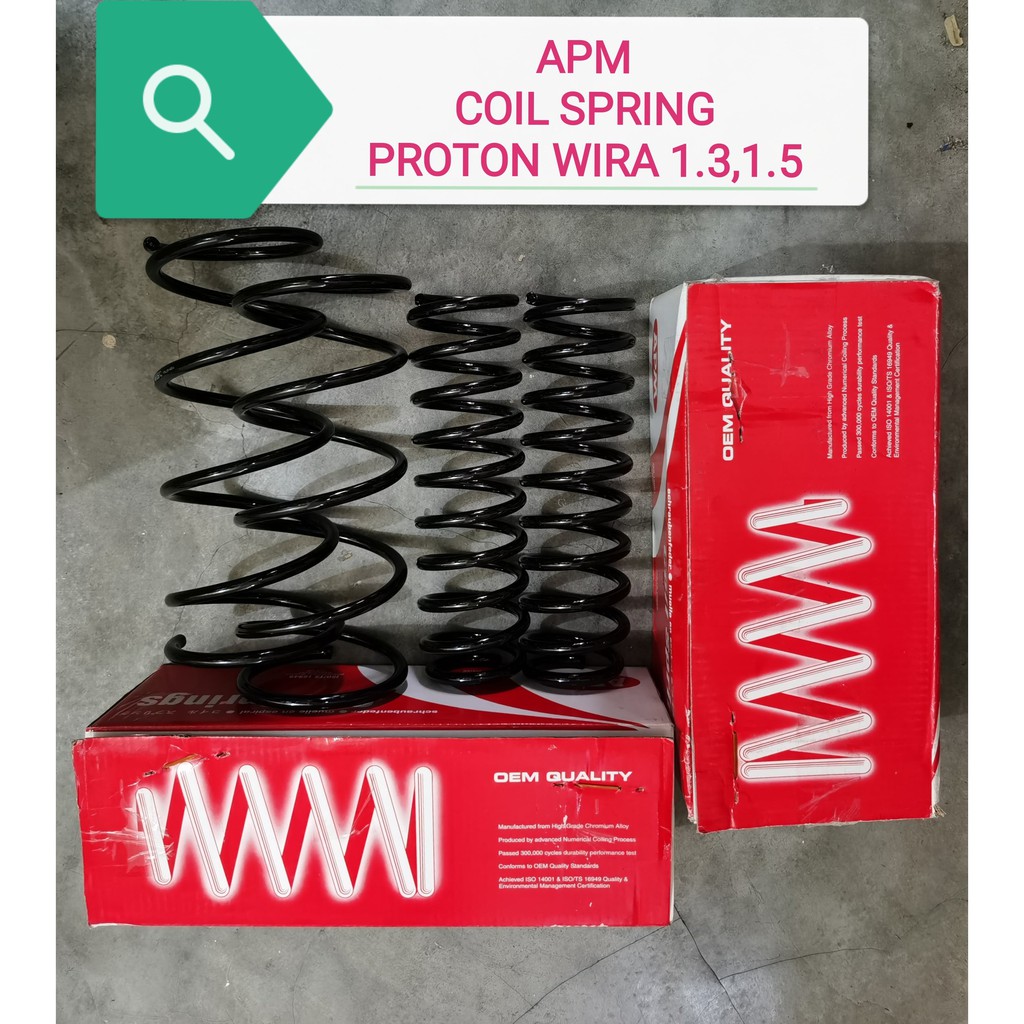 COIL SPRING PROTON WIRA 1.3 1.5 APM STANDARD FRONT REAR Shopee