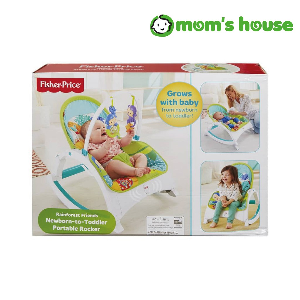 Fisher Price Rainforest Friends Newborn-to-Toddler Portable Rocker for ...