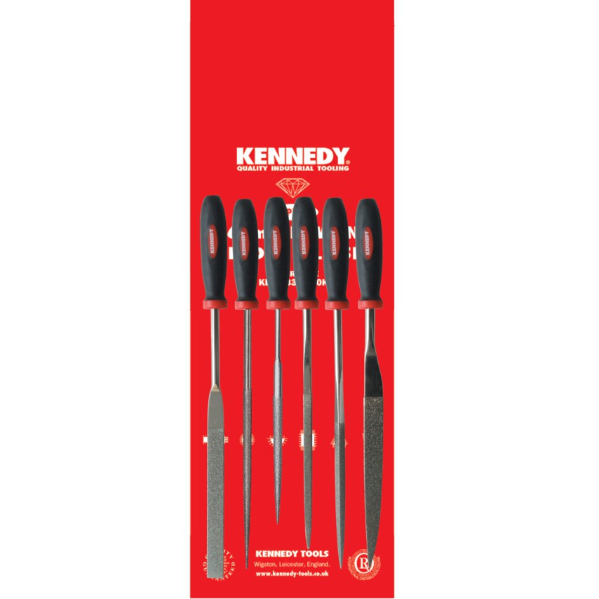 KENNEDY 16cm DIAMOND FILE SET 120/140 GRAIN-6PCE (KEN0330500K) | Shopee ...