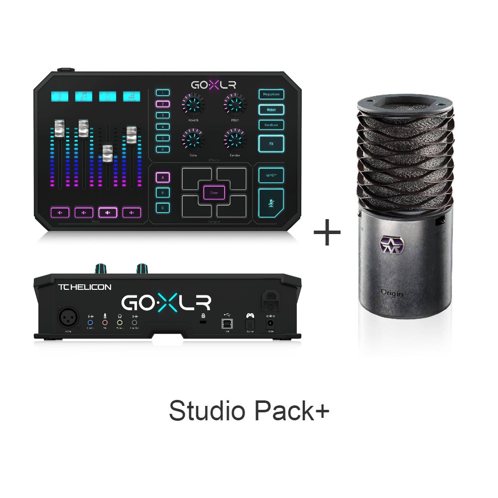 Studio Pack+ Recording/ Podcasting Bundle Set c/w TC Helicon GoXLR ...