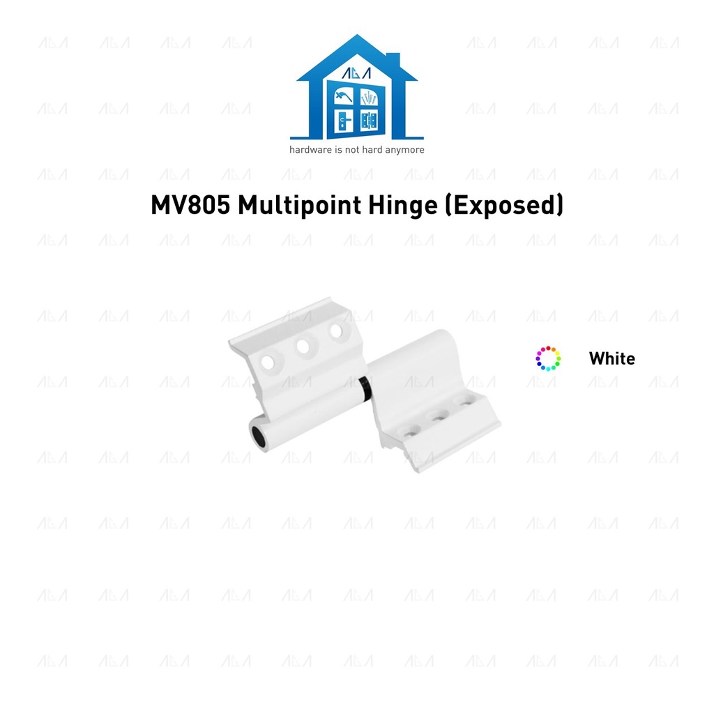 aga.alumglass MV805 Multipoint Hinge Exposed (Black / White) | Shopee ...