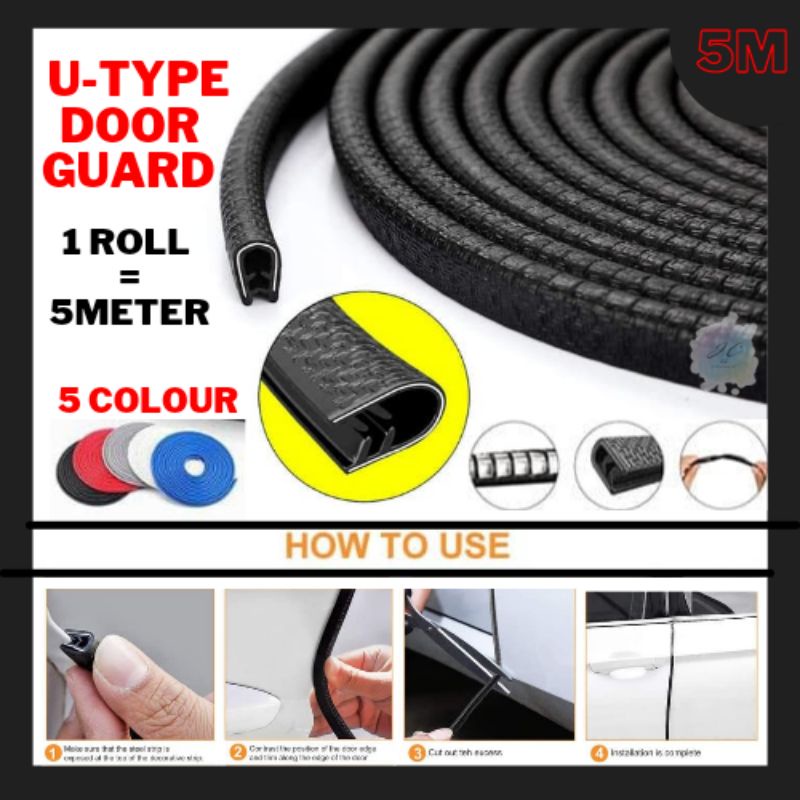 5m U-shaped door seal, door guard, automobile soundproof sealing strip ...