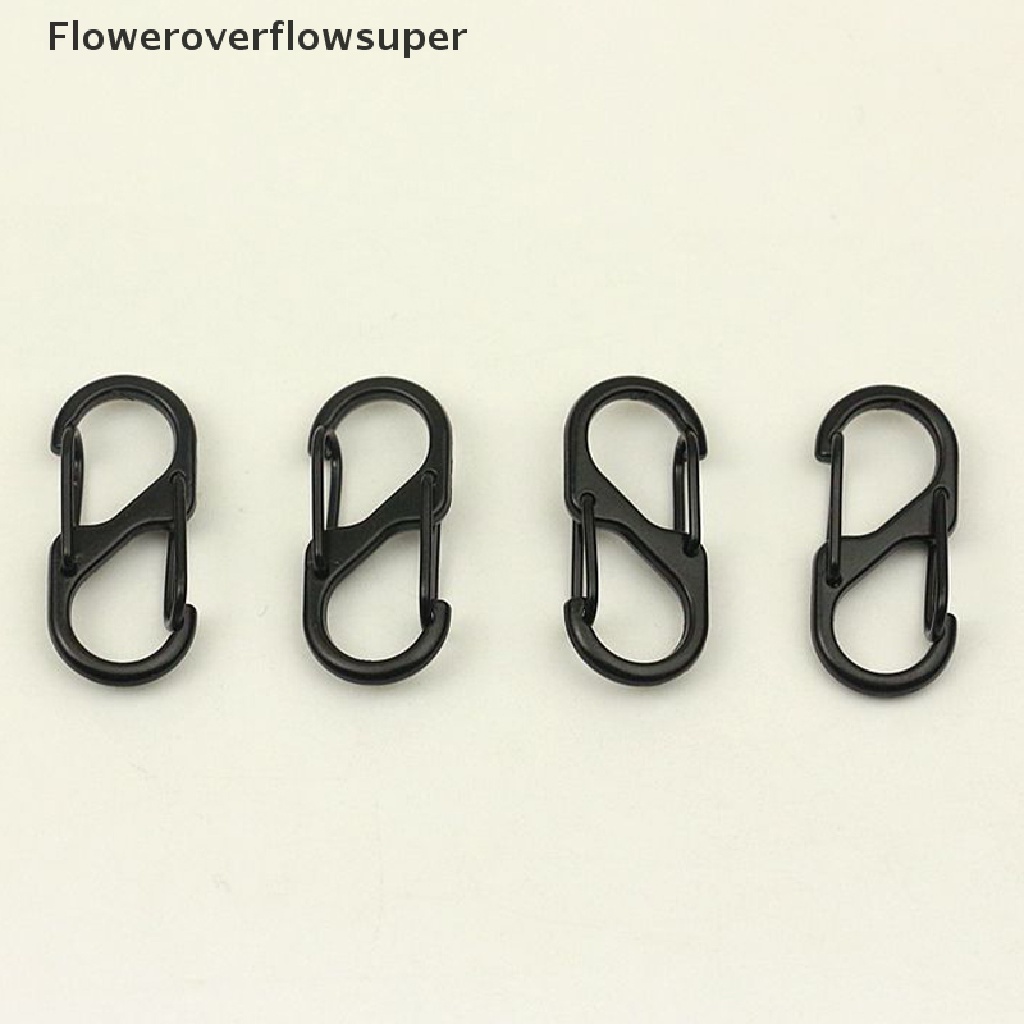 FSMY Stainless Steel S Type Carabiner With Lock Mini Keychain Hook