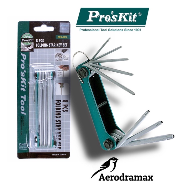 Pro’sKit 8PK-021L 8pcs Folding Star Key Set | Shopee Malaysia