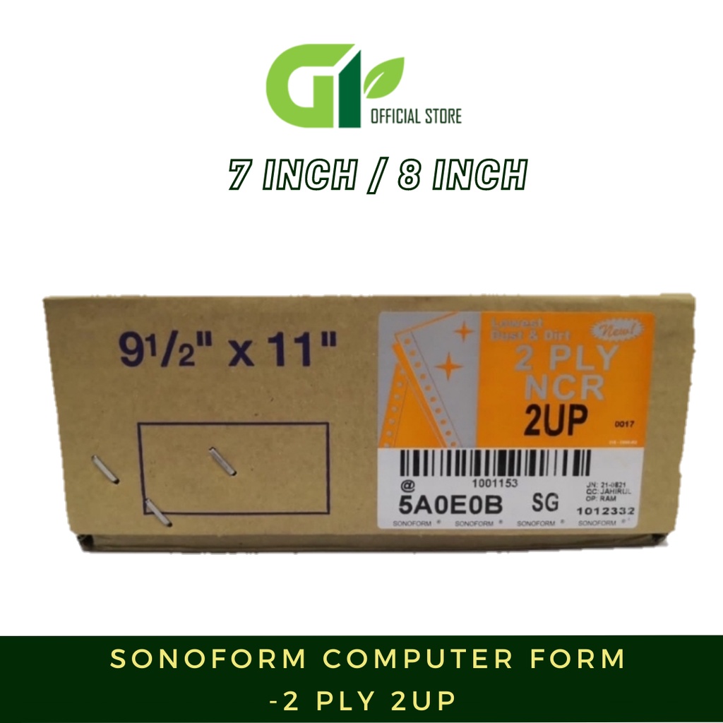 [GY Office] SonoForm Computer Form/Laser Paper - 2 PLY 2UP 9.5”x11 ...