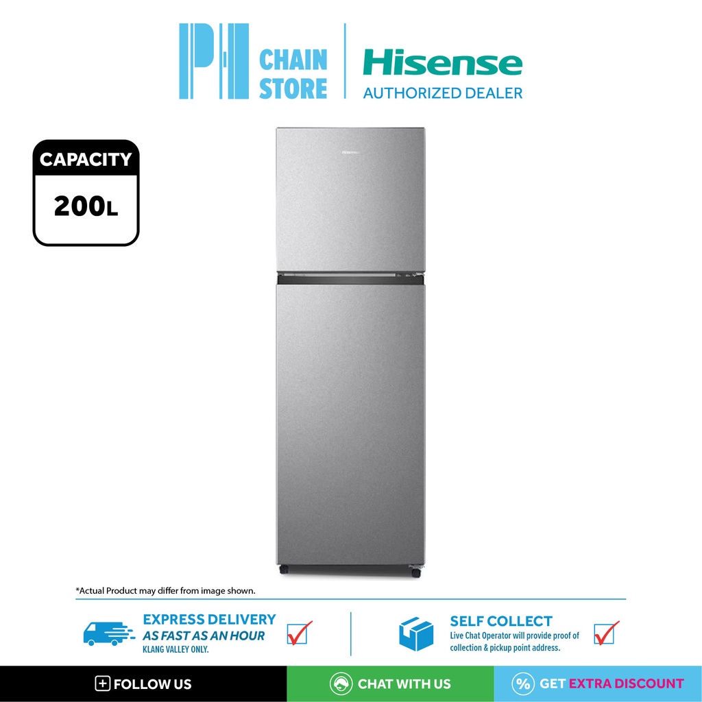 (DELIVERY FOR KL & SGR ONLY) HISENSE RT208N4ASN 200L 2DOOR