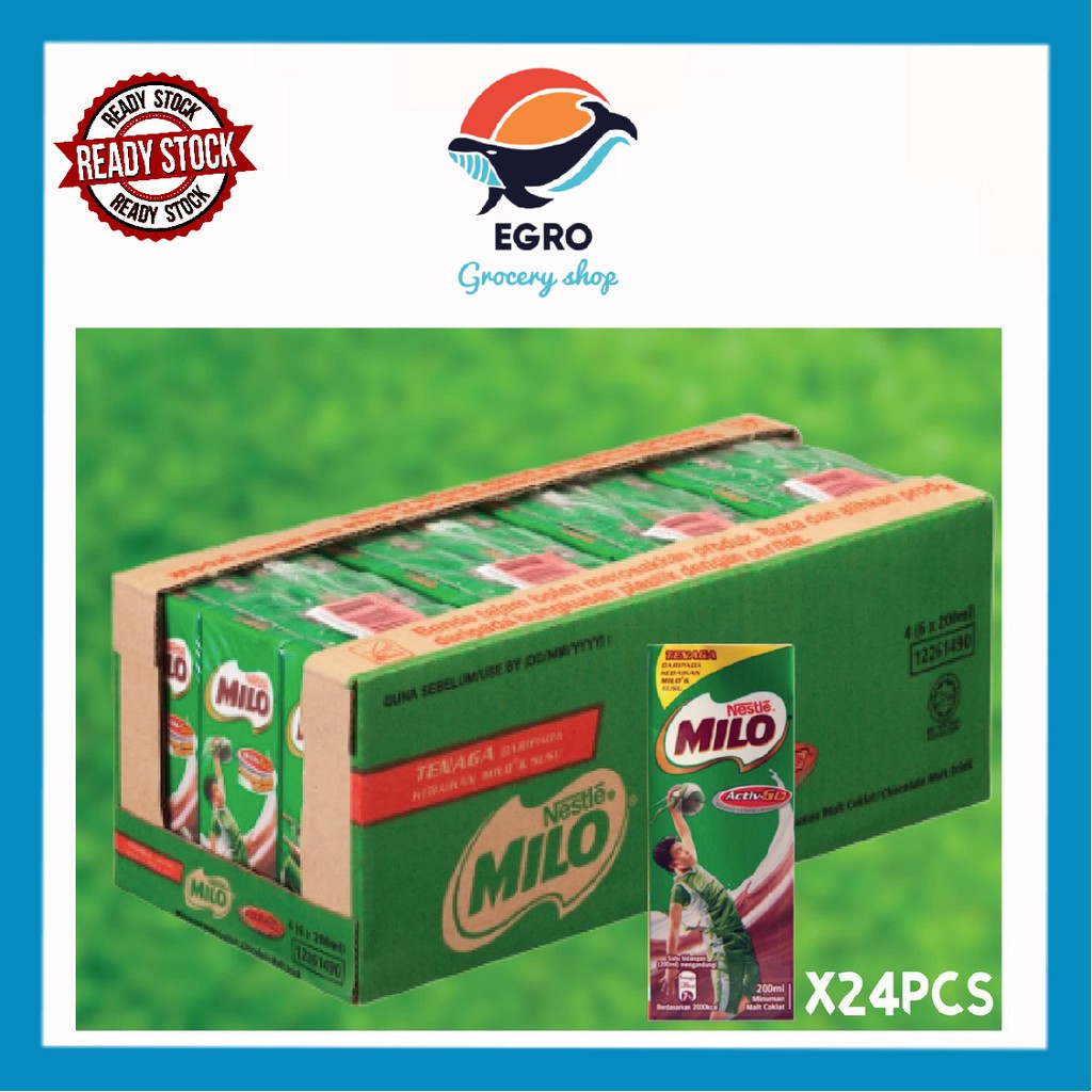 Nestle Milo Activ Go Uht 200ml X 24 Packs Exp Feb2022 Shopee Malaysia