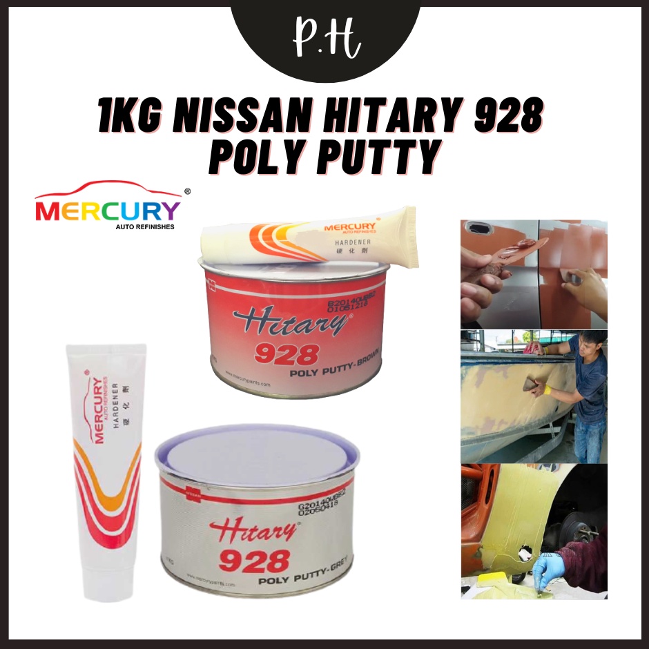 Nissan Hitary 928 Poly Putty With Hardener 1KG / Simen Kereta / Poly