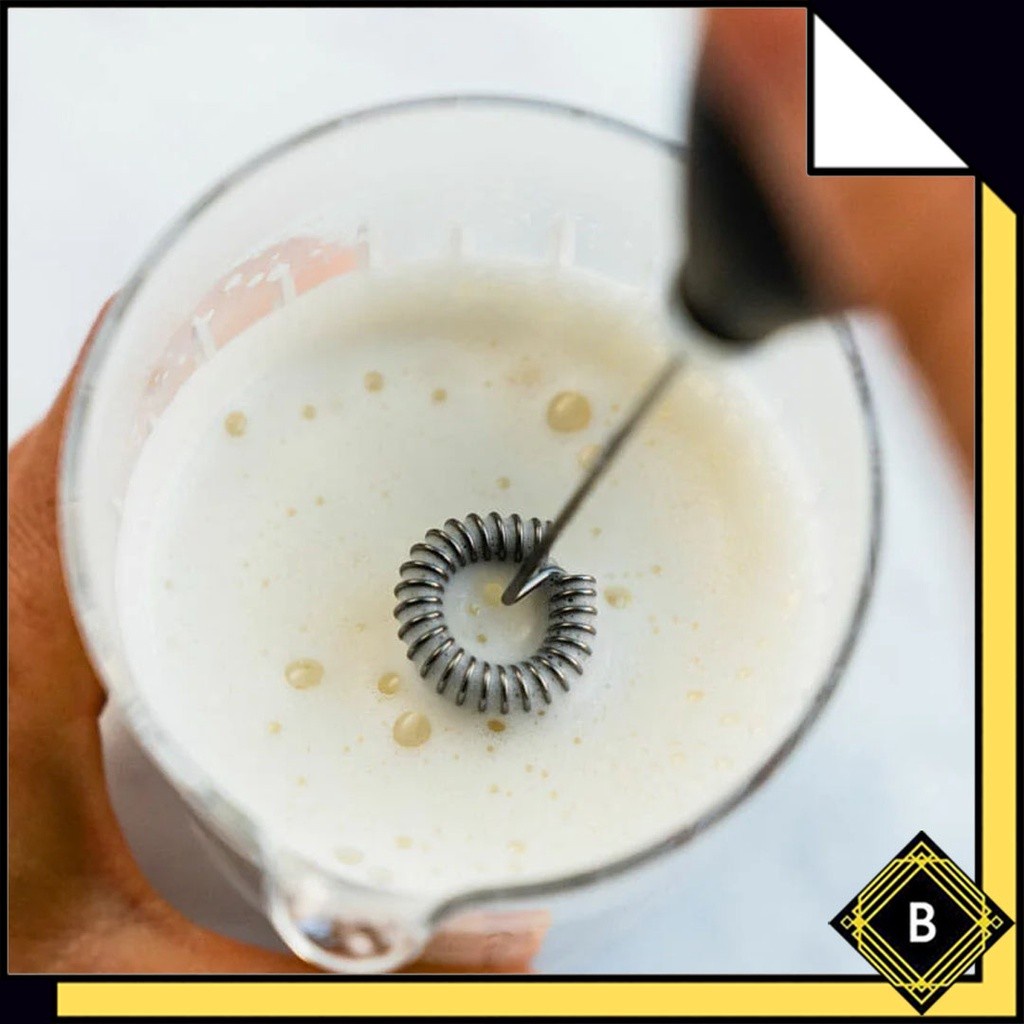 🏠 MILK FROTHER EGG BEATER COFFEE MILKFROTHER SPIN MILK SPINNER PEMBUIH