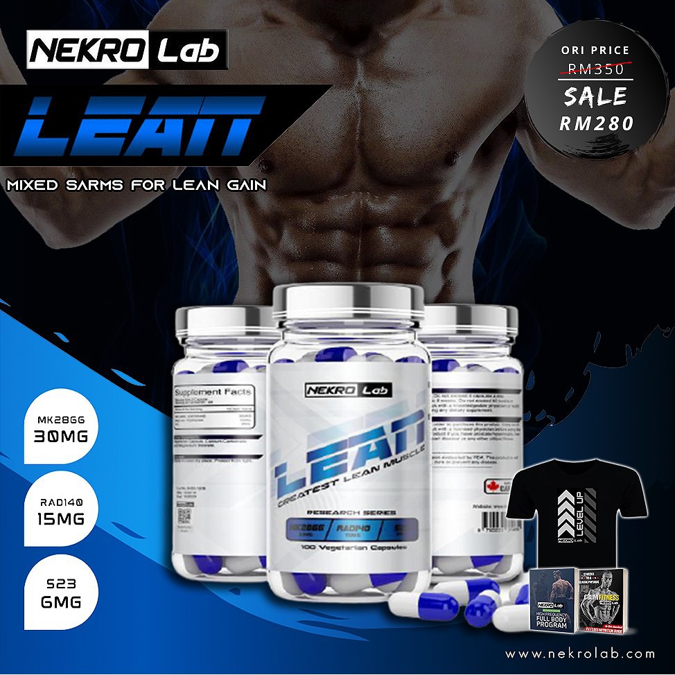 SARMS LEAN GAIN Nekro Lab [MK2866 + RAD140 + S23] 100 Capsules Lean