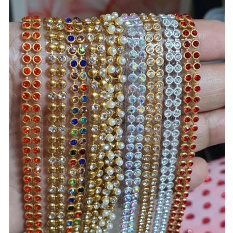 Rhinestones Sheets(double line / triple line) 1.2 meter. | Shopee Malaysia
