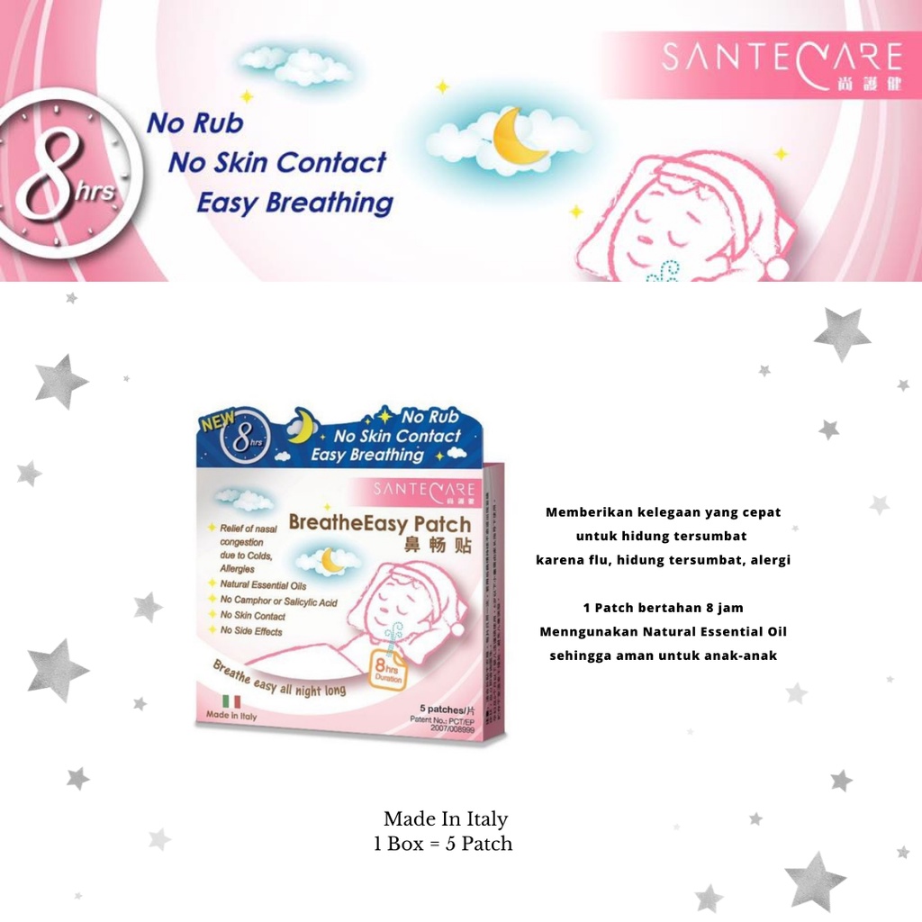Santecare BreatheEasy Patch Flu Patch for Baby Cough Relief Patch for ...