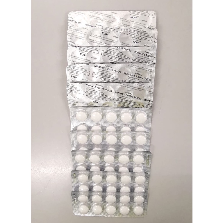 Rexom Winamol (Paracetamol) 500mg Tablet 5x10's/ 10x10's | Shopee Malaysia