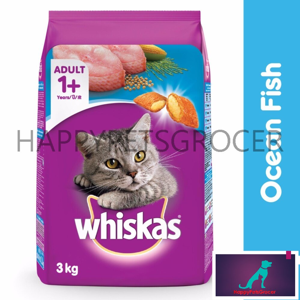 WHISKAS Cat Dry Food Adult Ocean Fish 3kg Cat Food Shopee Malaysia