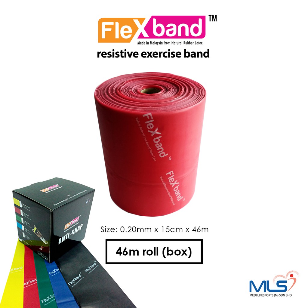 Flexband Resistive Exercise Band [46m roll] Shopee Malaysia - Main Image