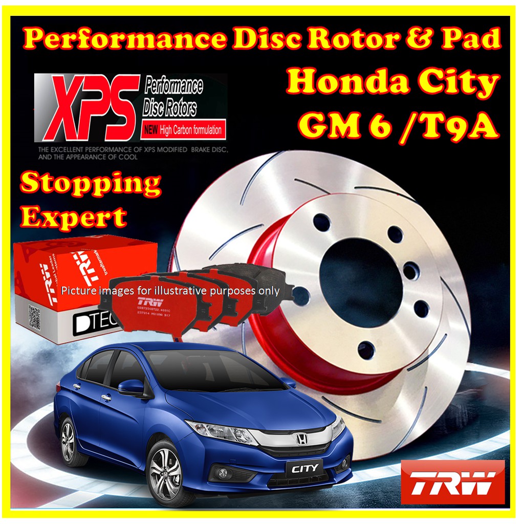 Honda City GM6 T9A TRW Disc Brake Front & Rear Disc Rotor Stopping