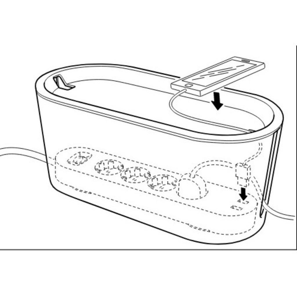 IKEA ROMMA Cable management box with lid, Kotak Penyimpan Wayar Kable ...